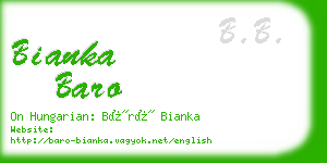 bianka baro business card